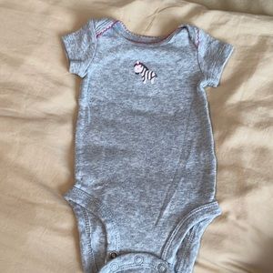 Child of mine by Carter’s grey zebra bodysuit